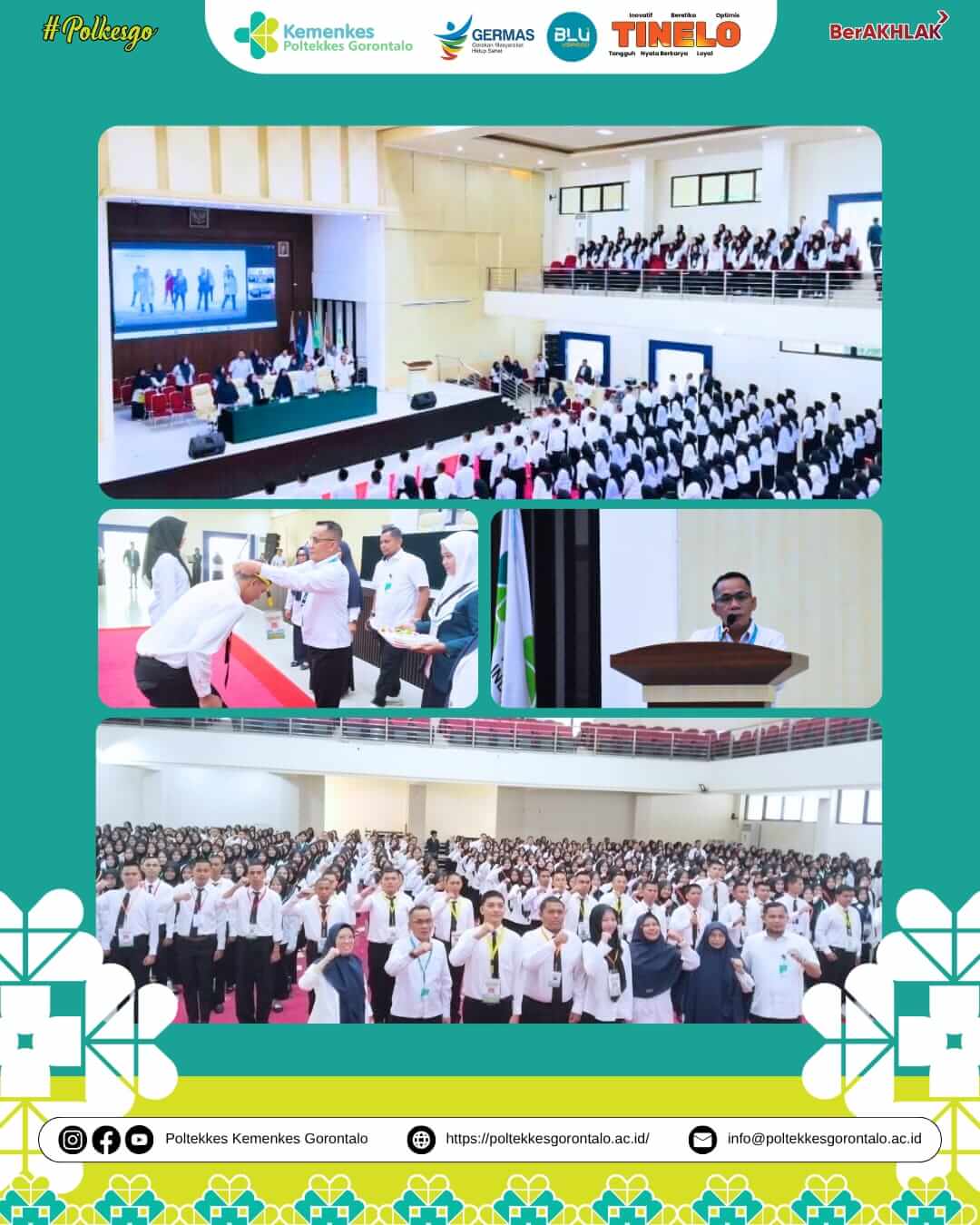 Direktur Poltekkes Kemenkes Gorontalo Tekankan Integritas dan Karakter pada Pembukaan PKKMB 2026